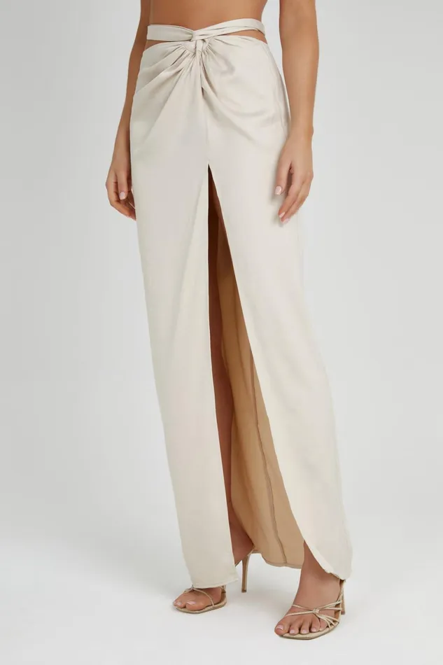 Women Jennifer Twist Maxi Skirt 8211 Ivory Ivory Meshki Skirts