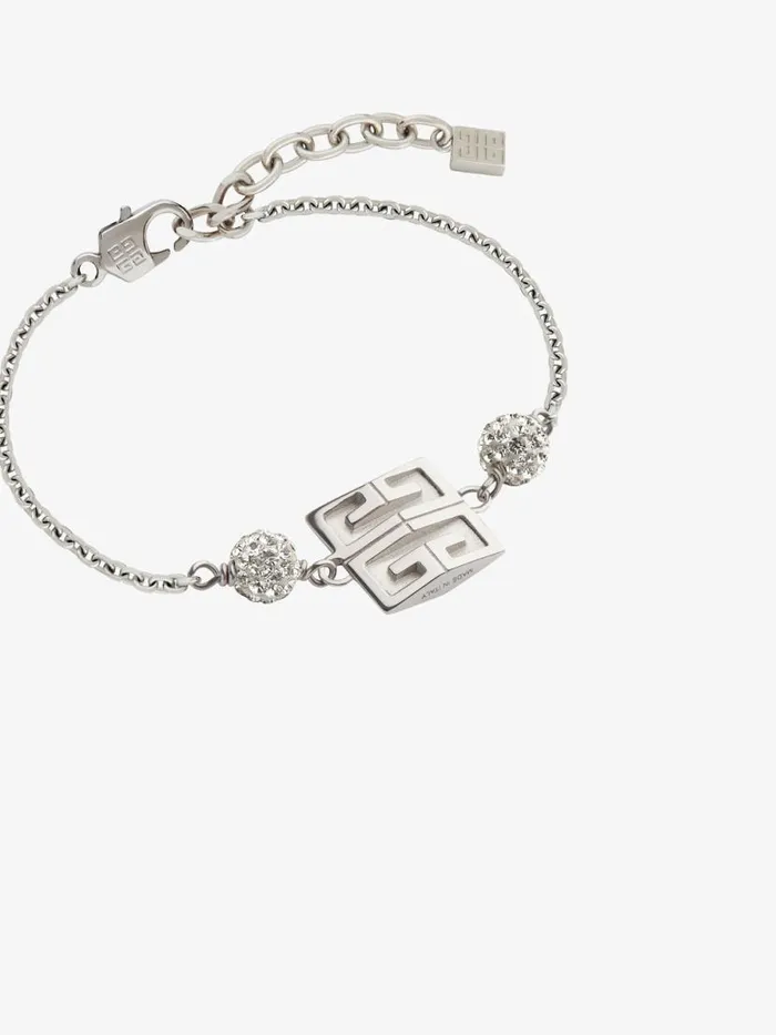 Women Jewelry Givenchy 4G Bracelet In Metal With Crystals Silvery Women Jewelry Givenchy 4G Bracelet In Metal With Crystals Silvery