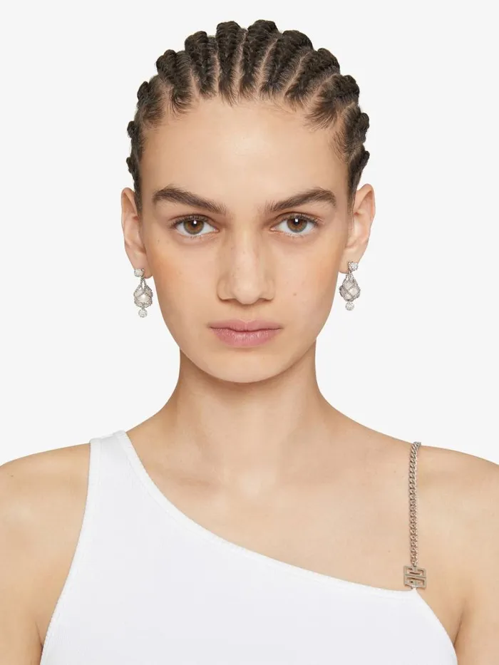Women Jewelry Givenchy Pearling Earrings In Metal With Pearls And Crystals Whitesilvery Women Jewelry Givenchy Pearling Earrings In Metal With Pearls And Crystals Whitesilvery
