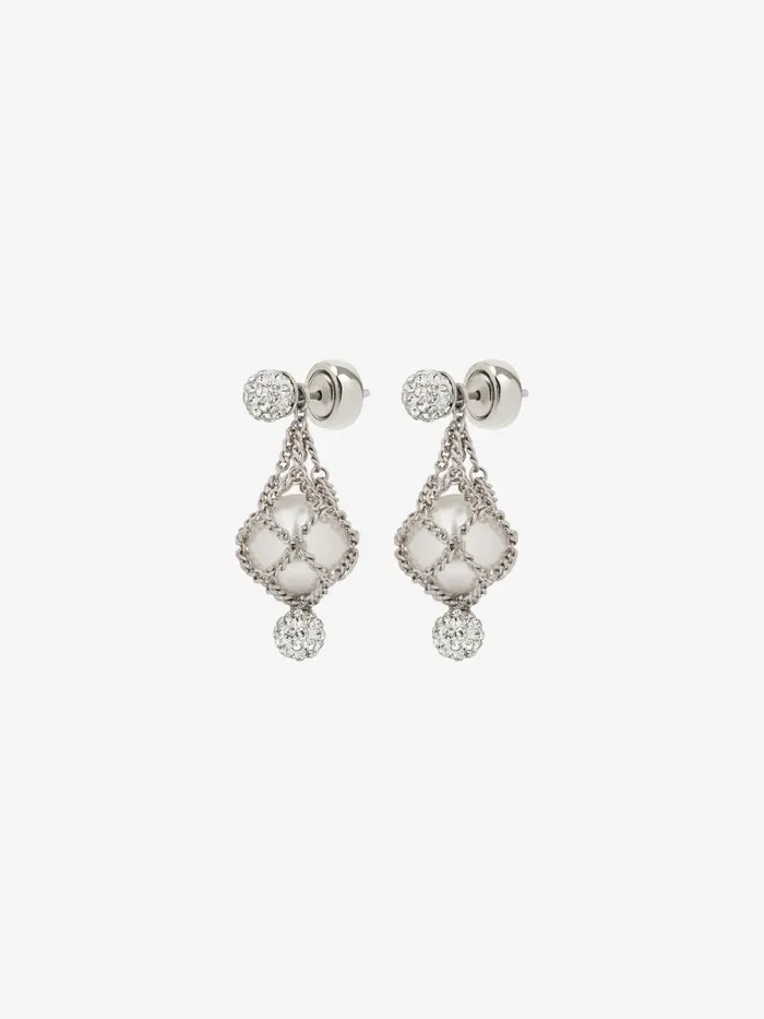 Women Jewelry Givenchy Pearling Earrings In Metal With Pearls And Crystals Whitesilvery Women Jewelry Givenchy Pearling Earrings In Metal With Pearls And Crystals Whitesilvery