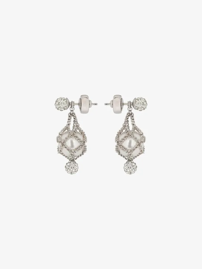 Women Jewelry Givenchy Pearling Earrings In Metal With Pearls And Crystals Whitesilvery Women Jewelry Givenchy Pearling Earrings In Metal With Pearls And Crystals Whitesilvery