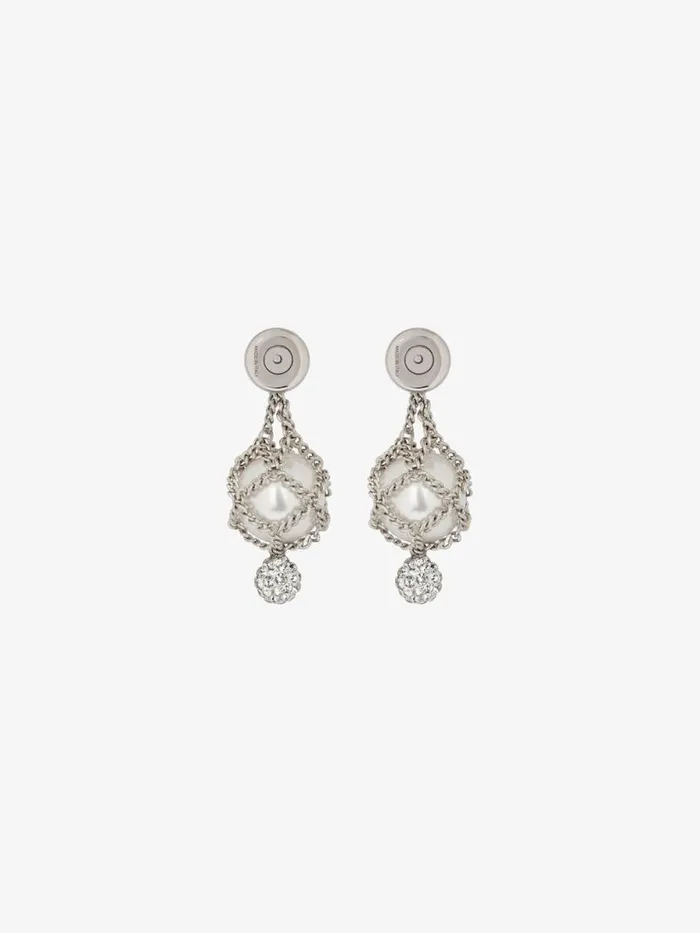 Women Jewelry Givenchy Pearling Earrings In Metal With Pearls And Crystals Whitesilvery Women Jewelry Givenchy Pearling Earrings In Metal With Pearls And Crystals Whitesilvery