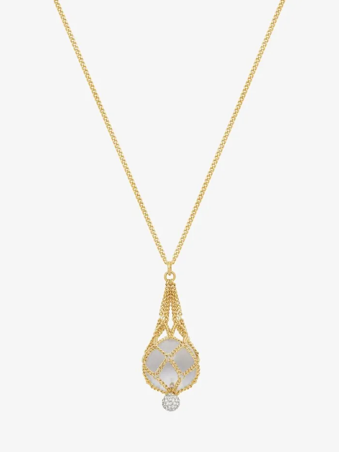 Women Jewelry Givenchy Pearling Necklace In Metal With Pearls And Crystals Transparentgolden Women Jewelry Givenchy Pearling Necklace In Metal With Pearls And Crystals Transparentgolden