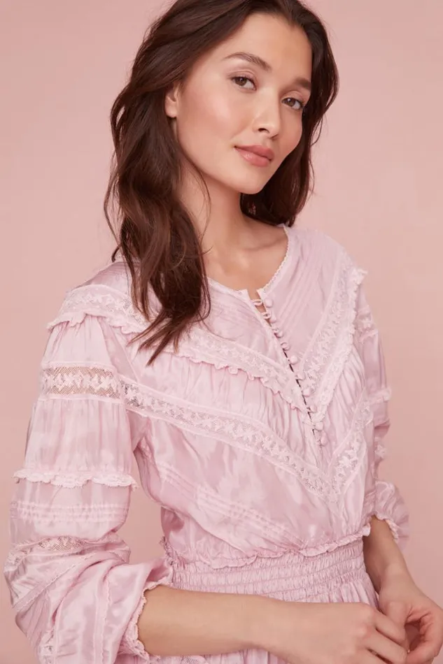Women Jones Victorian Lace Mini Dress Light Lilac LoveShackFancy Dresses Women Jones Victorian Lace Mini Dress Light Lilac LoveShackFancy Dresses