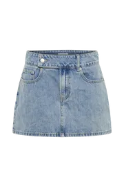 Women Julienne Denim Mini Skirt 8211 Mid Blue Midblue Meshki Skirts