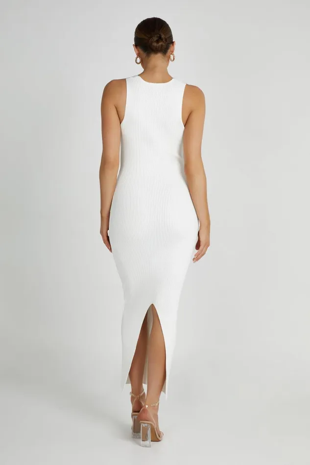 Women Kaesha Knit Maxi Dress 8211 White White Meshki Maxi Dresses