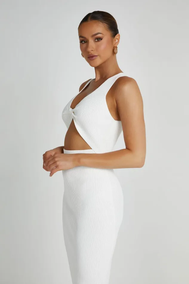 Women Kaesha Knit Maxi Dress 8211 White White Meshki Maxi Dresses