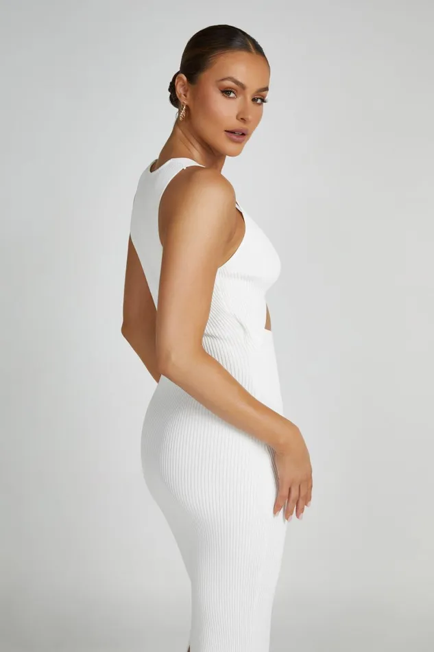 Women Kaesha Knit Maxi Dress 8211 White White Meshki Maxi Dresses