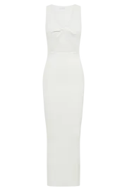 Women Kaesha Knit Maxi Dress 8211 White White Meshki Maxi Dresses