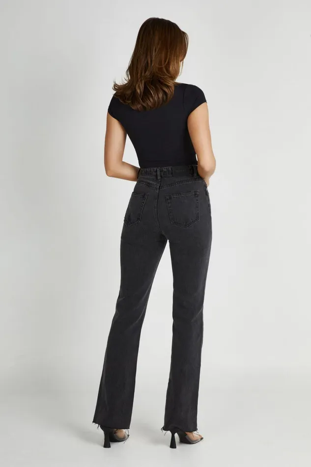 Women Lauren Straight Leg Jeans 8211 Washed Black Washedblack Meshki Denim Women Lauren Straight Leg Jeans 8211 Washed Black Washedblack Meshki Denim