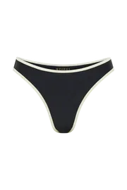 Women Leandra Recycled Contrast Bikini Bottom 8211 Black Black Meshki Bikini Bottoms