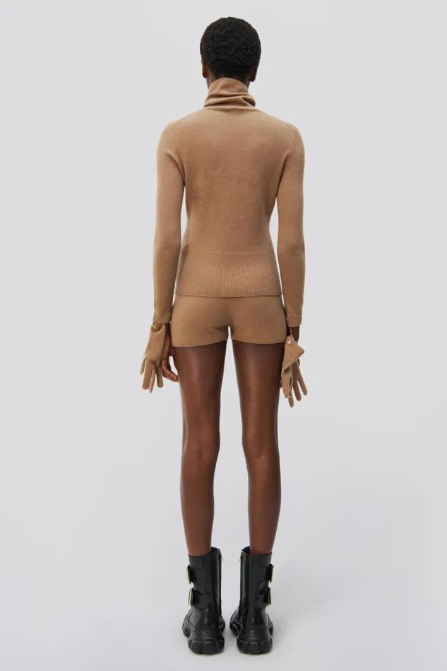 Women Leone Shorts Camel Melange Jonathan Simkhai Knitwear