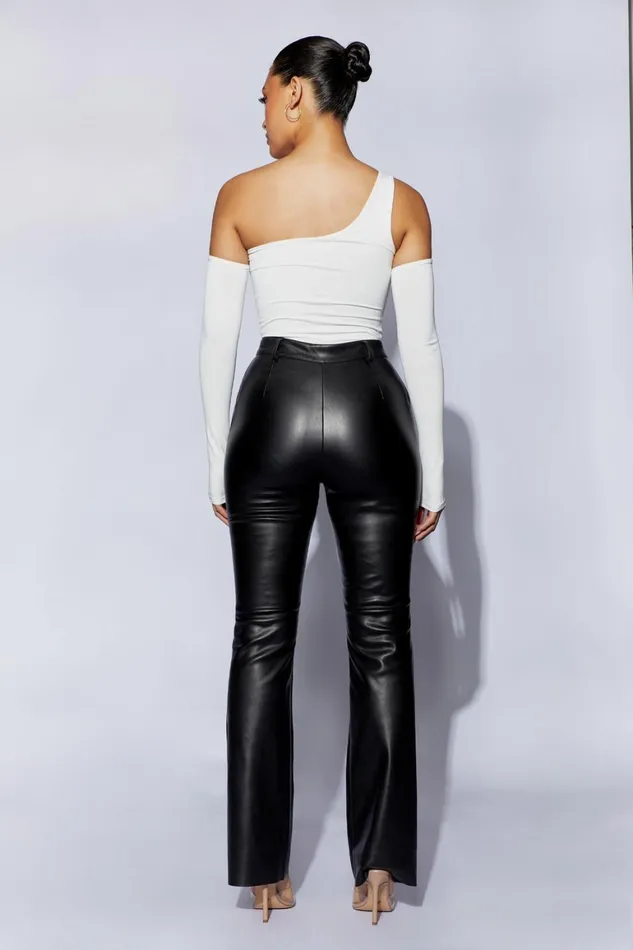 Women Lexi One Shoulder Cut Out Bodysuit 8211 White White Meshki Bodysuits