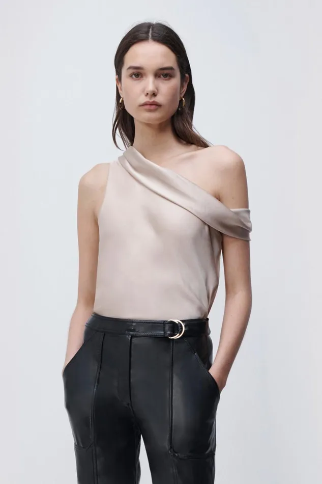 Women Lexy Cold Shoulder Top EXCLUSIVE Almond Jonathan Simkhai Tops and Bodysuits