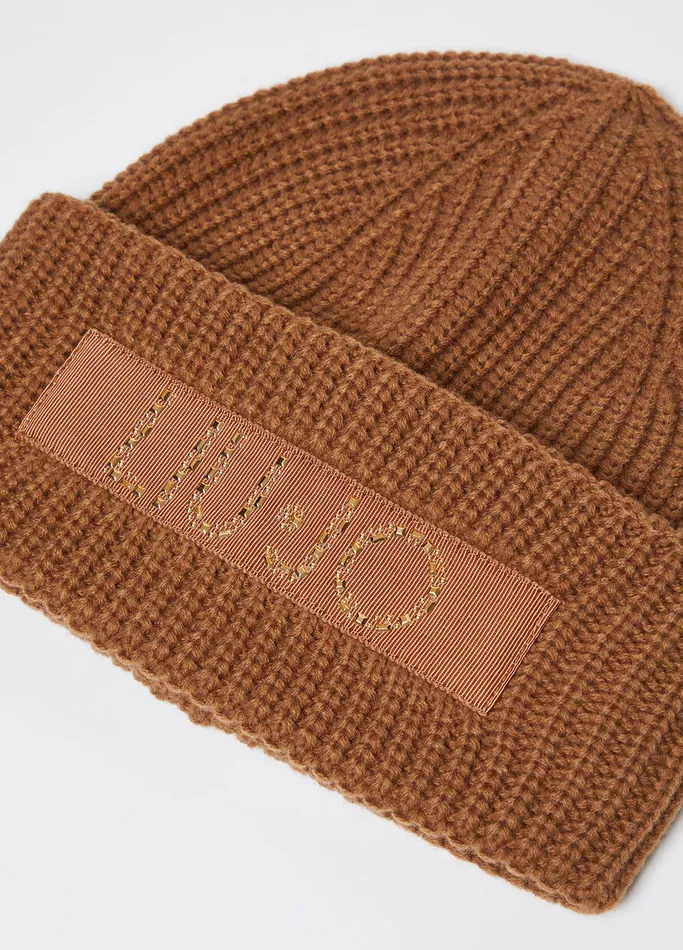 Women Liujo Beanies Knit Cap Camel