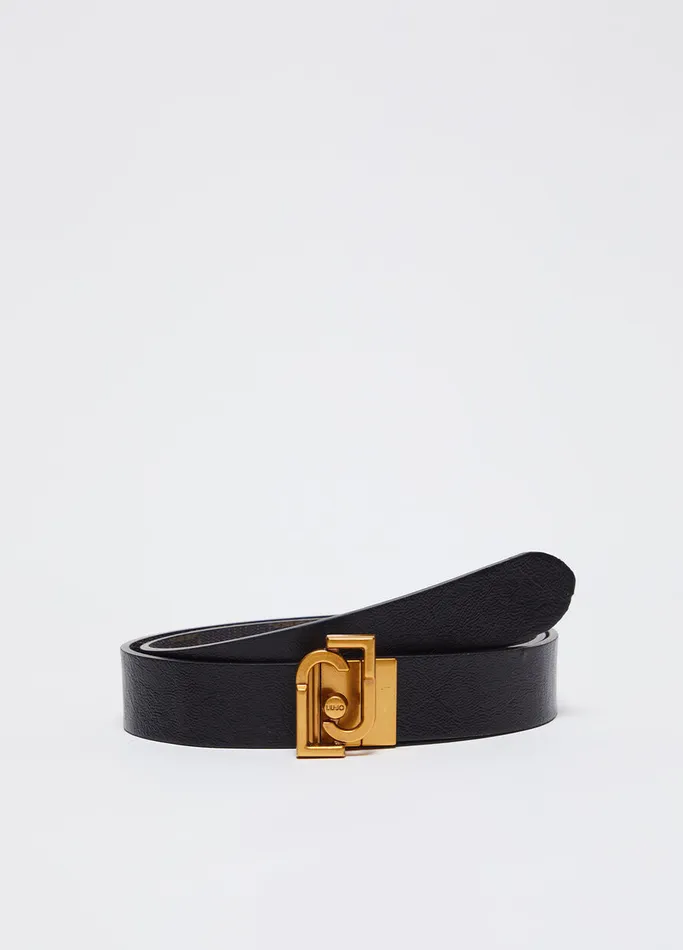 Women Liujo Belts Reversible Belt With Logo Buckle Black