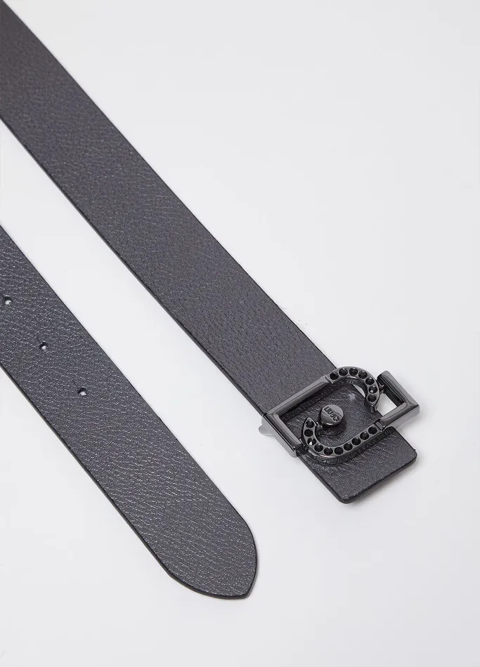 Women Liujo Belts Reversible Belt With Logo Buckle Black