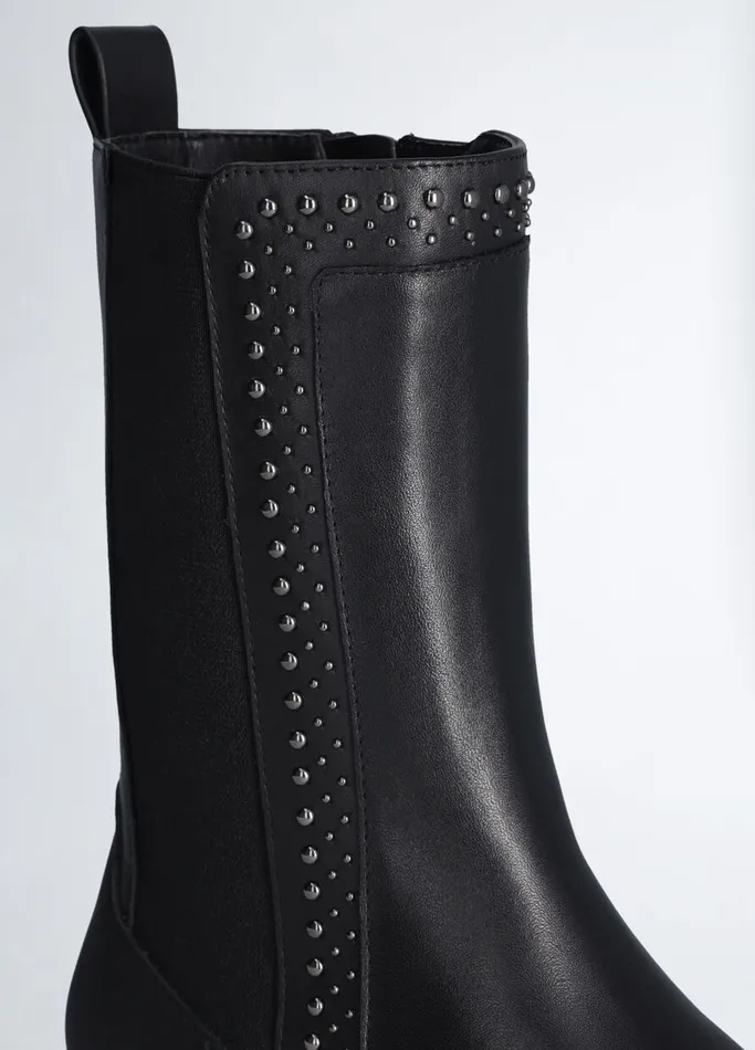 Women Liujo Boots and Ankle Boots Black Ankle Boots In Leather