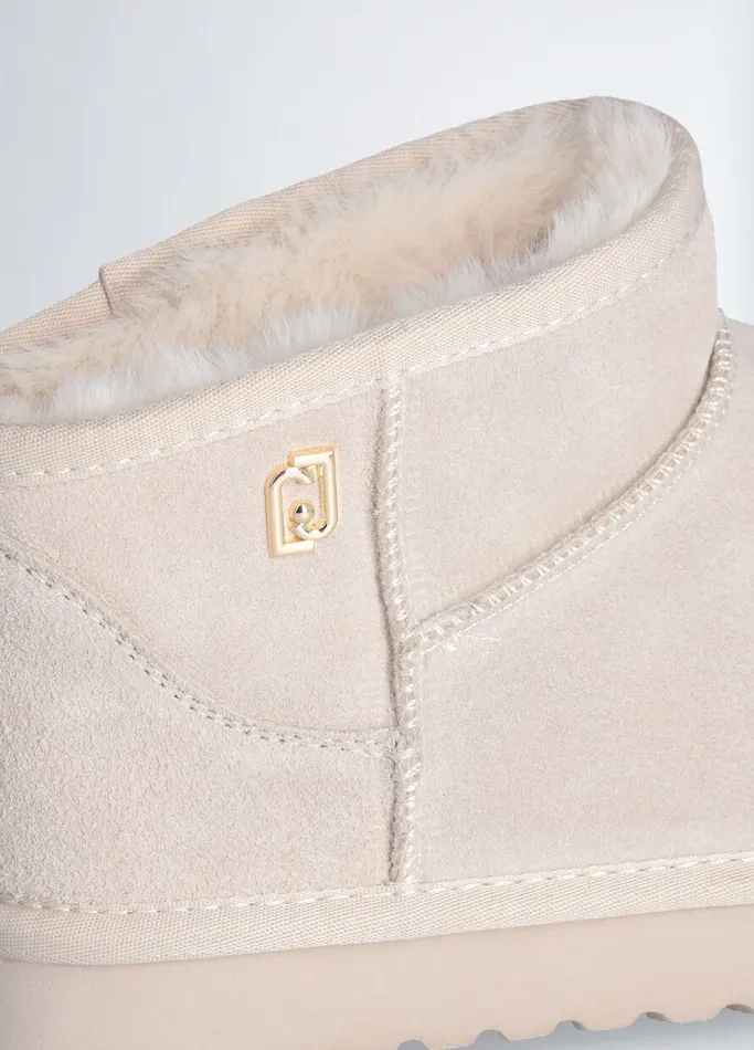 Women Liujo Boots and Ankle Boots Suede Ankle Boots Sand