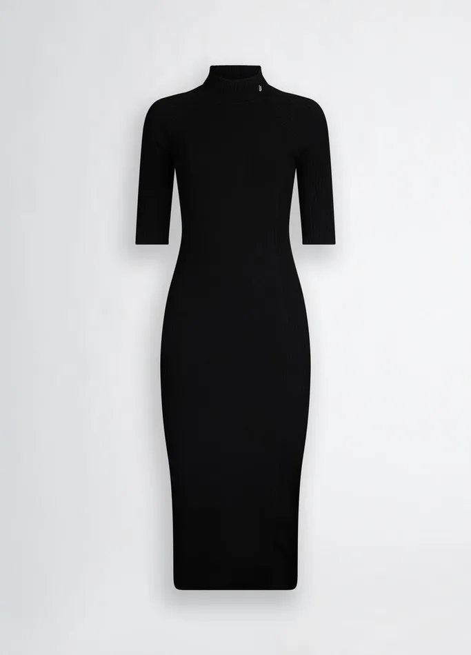 Women Liujo Dresses Black Knit Dress With CutOut