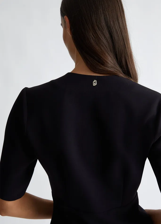 Women Liujo Dresses Crepe Dress Black