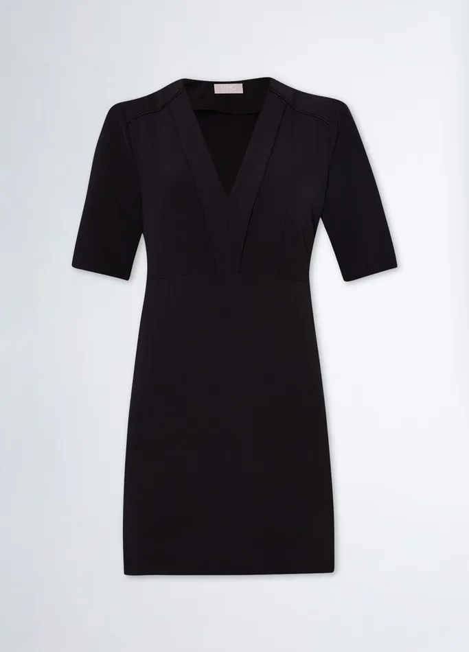 Women Liujo Dresses Crepe Dress Black
