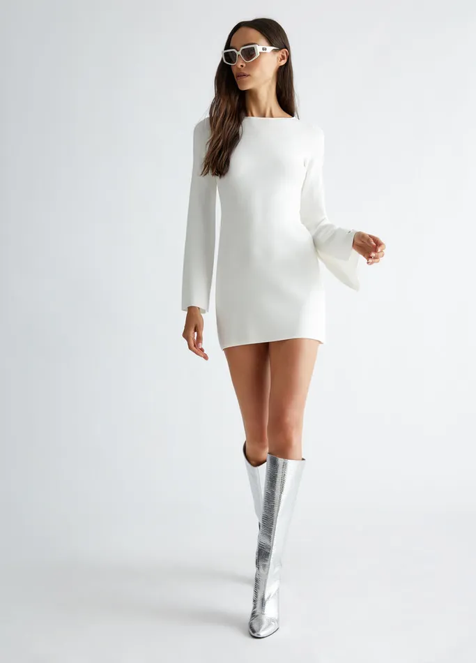Women Liujo Dresses Knit Dress White Wool