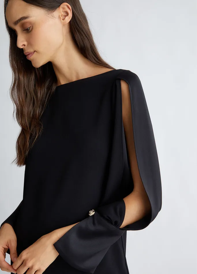 Women Liujo Dresses Satin Dress Black