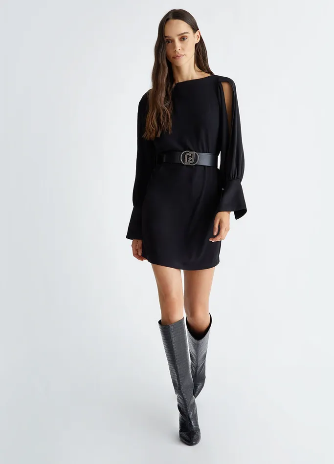 Women Liujo Dresses Satin Dress Black