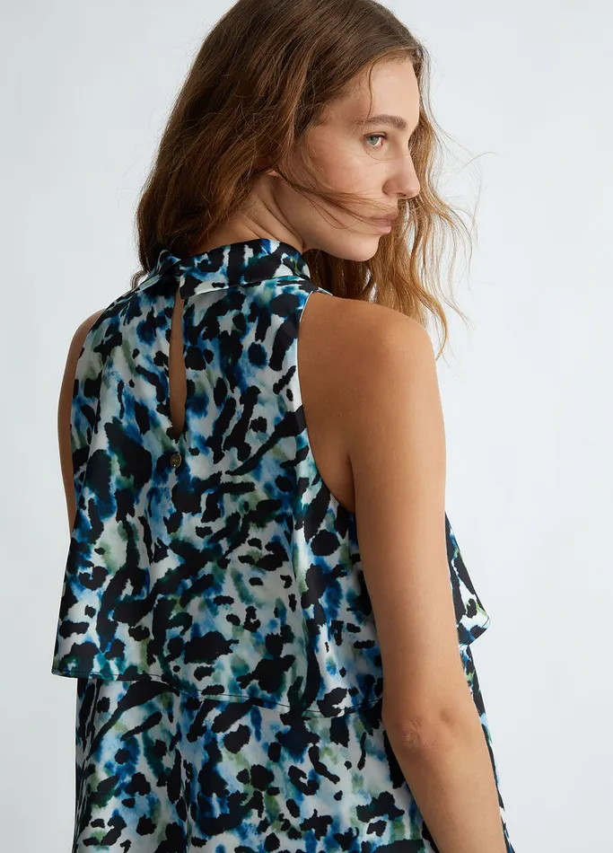 Women Liujo Dresses Short AnimalPrint Dress With Ruffles Animal Print