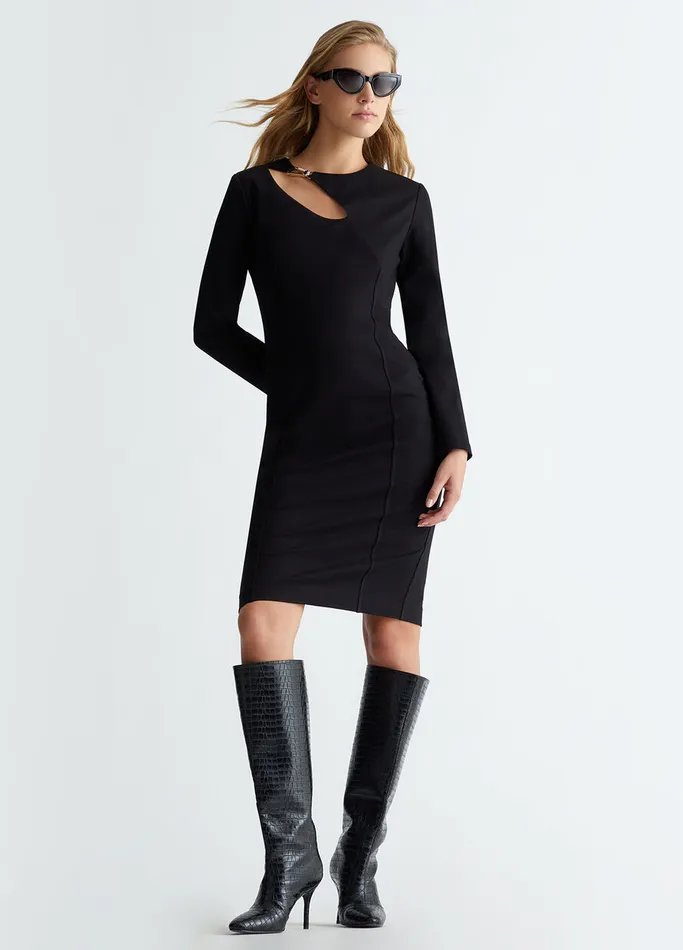 Women Liujo Dresses Stretch Sheath Dress Black