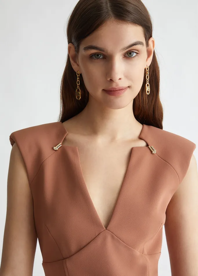 Women Liujo Dresses Stretch Sheath Dress Nude