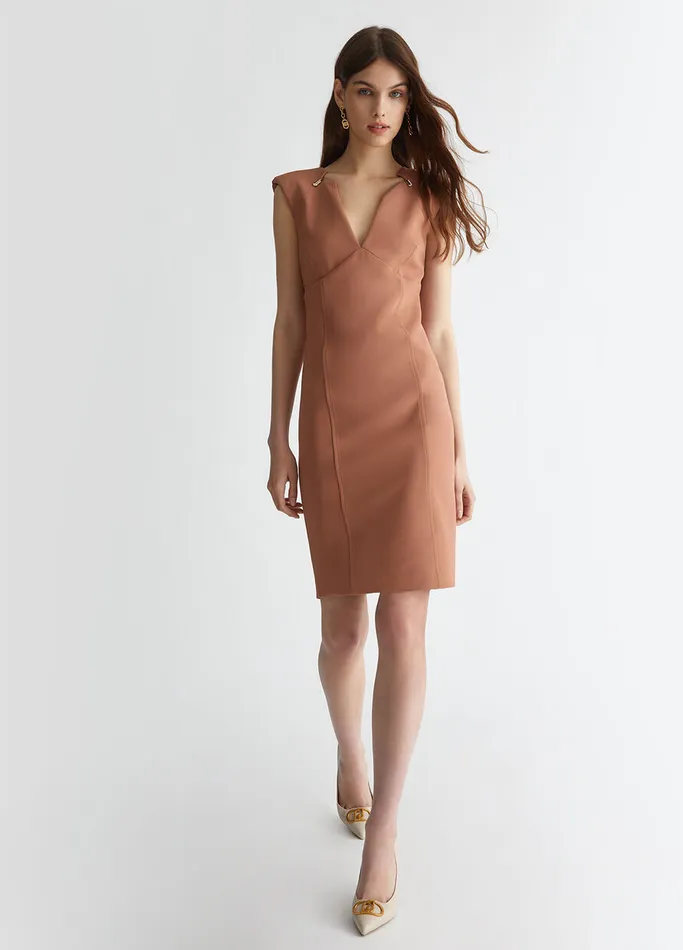 Women Liujo Dresses Stretch Sheath Dress Nude