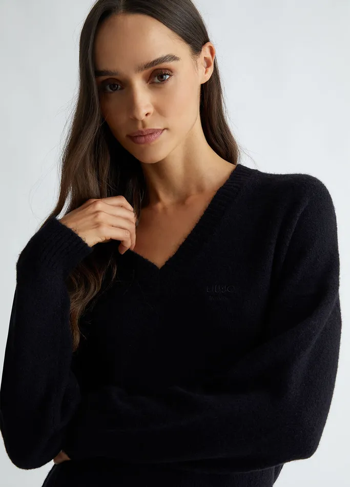 Women Liujo Dresses WoolBlend Knit Dress Black