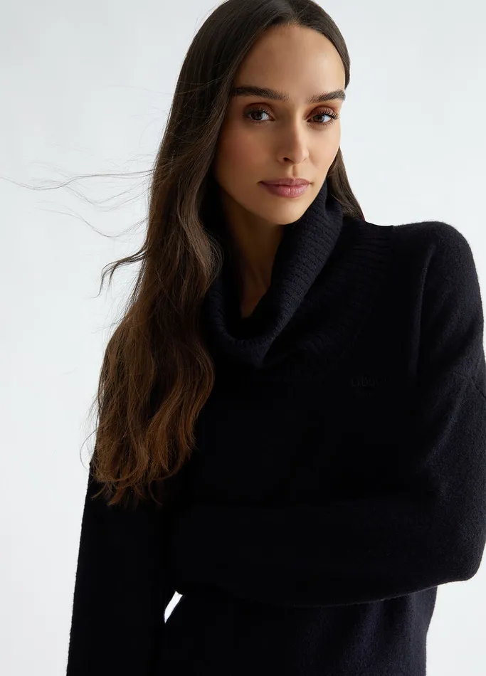 Women Liujo Dresses WoolBlend Knit Dress Black