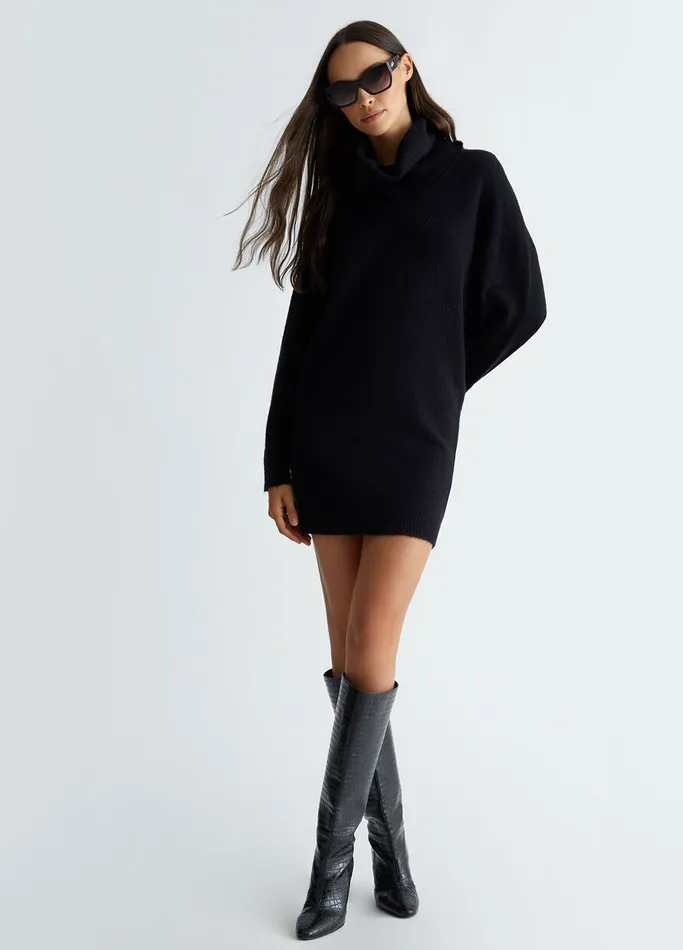 Women Liujo Dresses WoolBlend Knit Dress Black