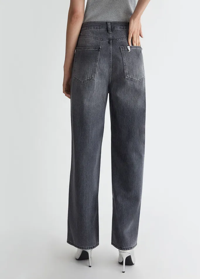 Women Liujo Flare Jeans Flared Cotton Jeans Grey Denim