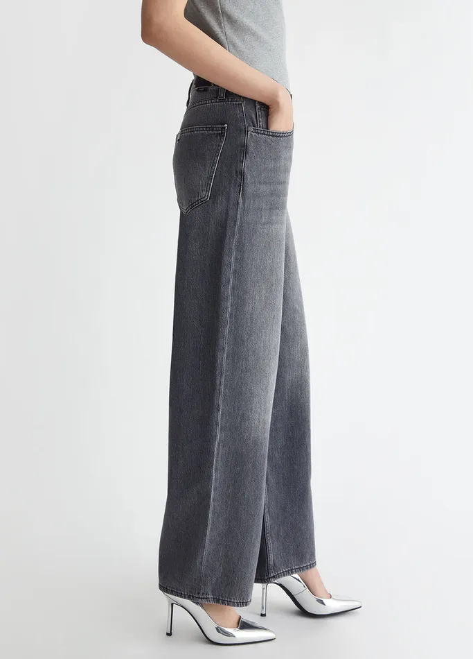 Women Liujo Flare Jeans Flared Cotton Jeans Grey Denim