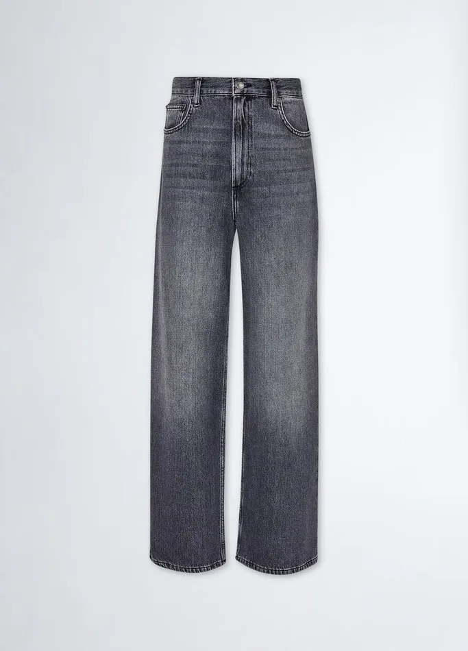 Women Liujo Flare Jeans Flared Cotton Jeans Grey Denim