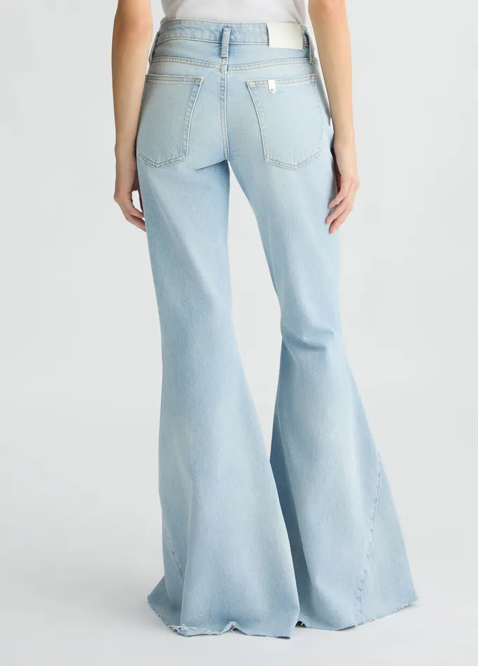 Women Liujo Flare Jeans LowRise Flared Jeans Blue Denim
