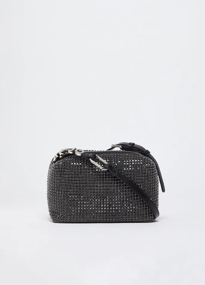Women Liujo Handbags Shoulder Bag With Rhinestones Black