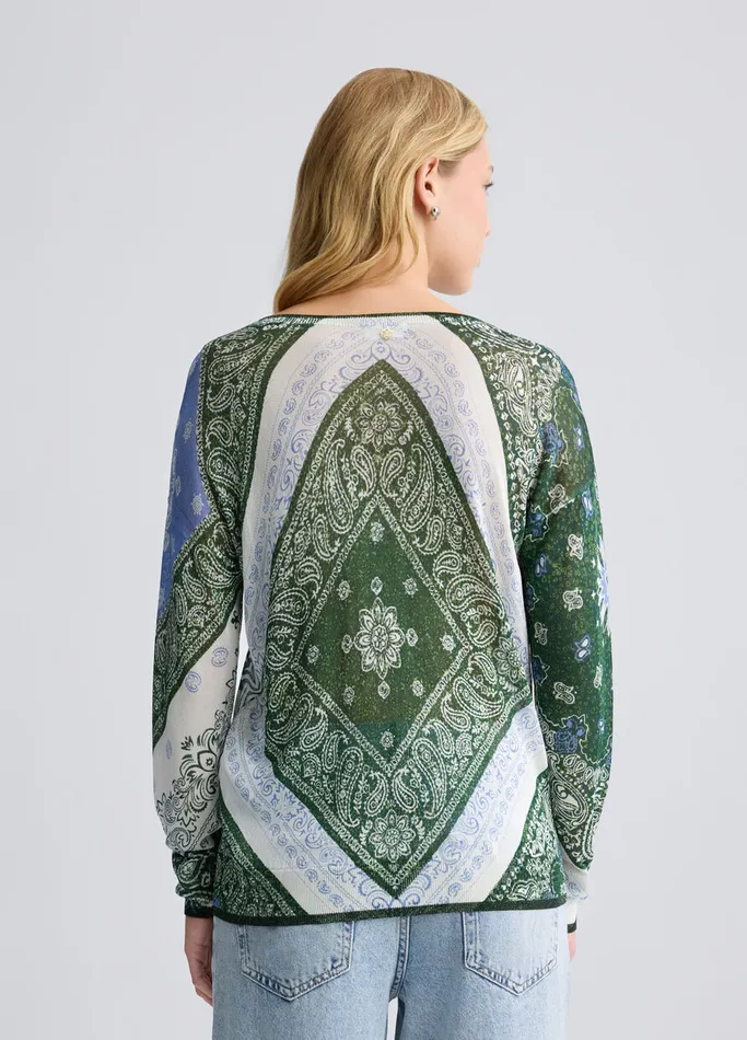 Women Liujo Jumpers and Cardigans BandannaPrint Jumper Bandanna Print