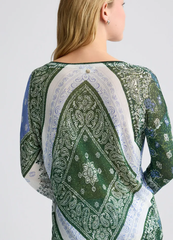Women Liujo Jumpers and Cardigans BandannaPrint Jumper Bandanna Print