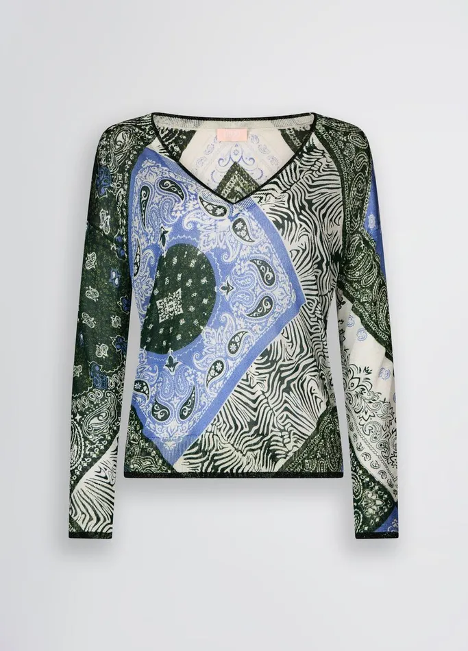 Women Liujo Jumpers and Cardigans BandannaPrint Jumper Bandanna Print