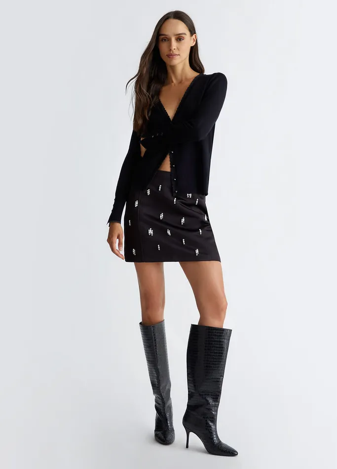 Women Liujo Jumpers and Cardigans Cardigan With Buttons Black