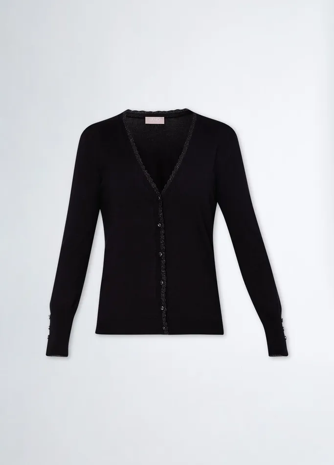 Women Liujo Jumpers and Cardigans Cardigan With Buttons Black