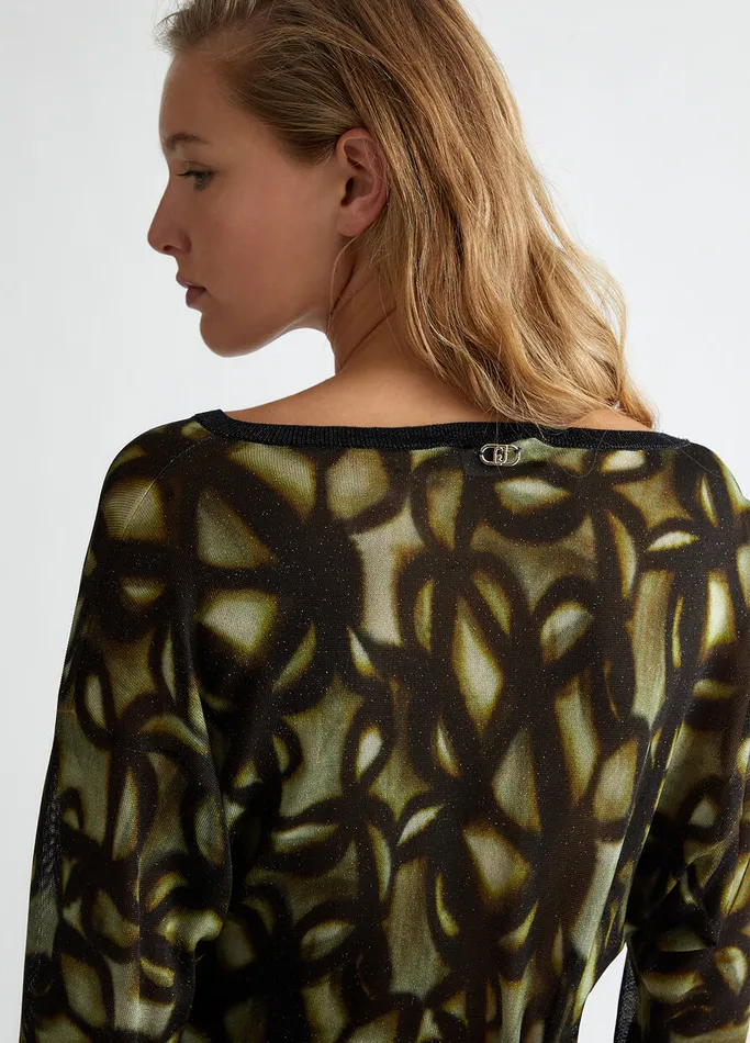 Women Liujo Jumpers and Cardigans Print Jumper Green