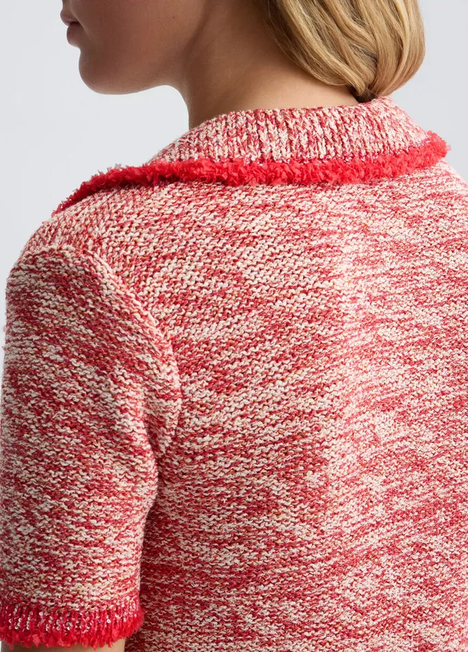 Women Liujo Jumpers and Cardigans Red Knit Polo Shirt