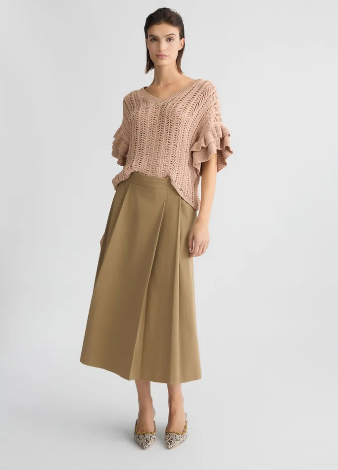 Women Liujo Jumpers and Cardigans SandColour Knit Top Caramel