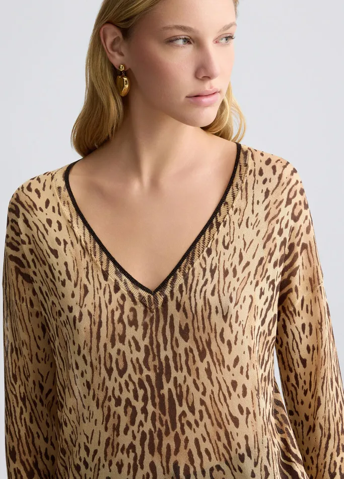 Women Liujo Jumpers and Cardigans Sweatshirt With AnimalPrint Animal Print